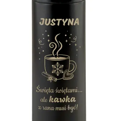 świąteczny termos z grawerowanym imieniem personalizowany prezent na święta